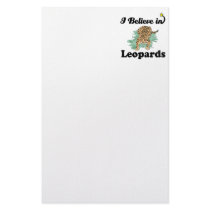 i believe in leopards stationery