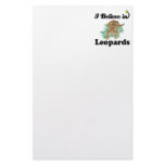 i believe in leopards stationery