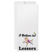 i believe in lessers rack cards