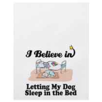 i believe in letting dog sleep in bed personalized flyer
