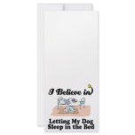 i believe in letting dog sleep in bed personalized rack card