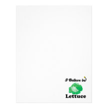 i believe in lettuce letterhead design