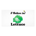 i believe in lettuce photo card