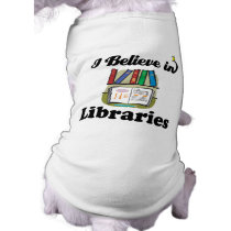 i believe in libraries pet clothes