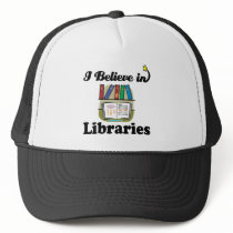 i believe in libraries hats