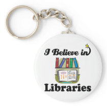 i believe in libraries keychain