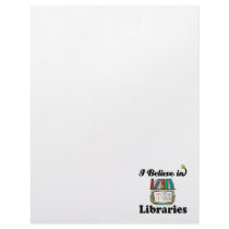 i believe in libraries custom letterhead