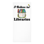i believe in libraries personalized rack card