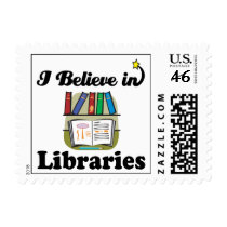 i believe in libraries stamps