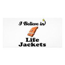 i believe in life jackets photo greeting card