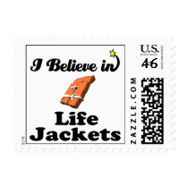 i believe in life jackets postage stamps