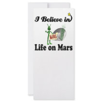 i believe in life on mars custom rack card