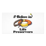 i believe in life preservers personalized photo card