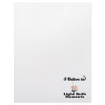 i believe in light bulb moments customized letterhead