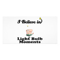 i believe in light bulb moments photo card template