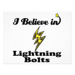 i believe in lightning bolts personalized invitations