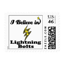 i believe in lightning bolts postage