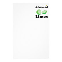 i believe in limes stationery