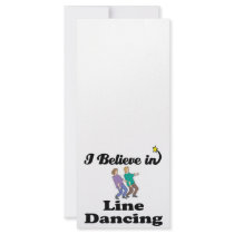 i believe in line dancing personalized rack card