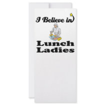 i believe in lunch ladies personalized rack card