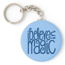 I Believe in Magic blue Keychain