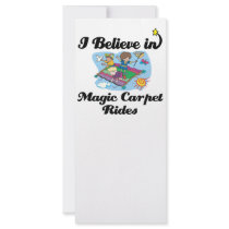 i believe in magic carpet rides custom rack card