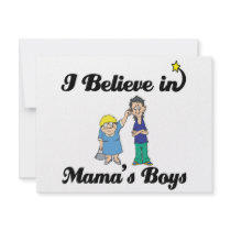 i believe in mamas boys invitations