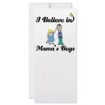 i believe in mamas boys custom rack card