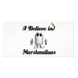 i believe in marshmallows custom photo card