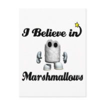 i believe in marshmallows post cards
