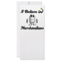 i believe in marshmallows customized rack card