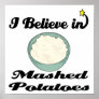 i believe in mashed potatoes print