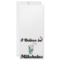 i believe in milkshakes custom rack card