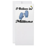 i believe in mittens personalized rack card