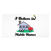 i believe in mobile homes photo greeting card