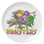 I Believe in Monsters plates
