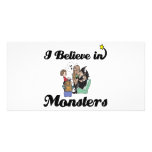 i believe in monsters customized photo card