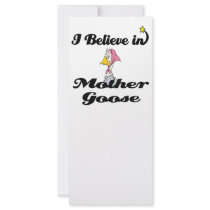 i believe in mother goose full color rack card