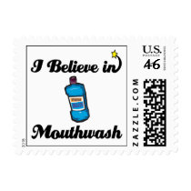 i believe in mouthwash postage stamp