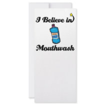 i believe in mouthwash personalized rack card
