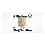 i believe in muffin man customized photo card