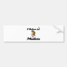 i believe in mullets bumper sticker