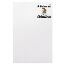 i believe in mullets stationery paper
