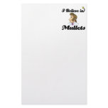 i believe in mullets stationery paper