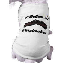 i believe in mustaches pet tee