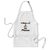i believe in naan bread apron
