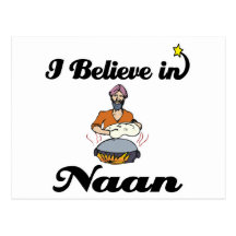 i believe in naan bread postcards