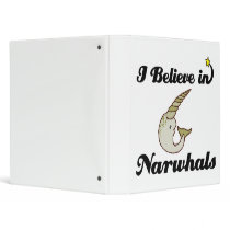 i believe in narwhals vinyl binder