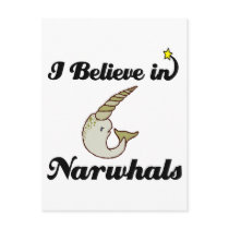 i believe in narwhals post cards