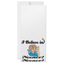 i believe in neener neener rack card
